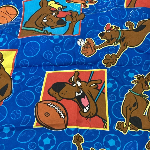 SCOOBY DOO 1999 Vintage Twin Childrens Bed Flat Top Sheet - Picture 3 of 11